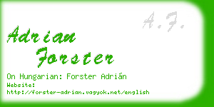 adrian forster business card